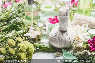 烛光摇曳与花香弥漫 探索SPA用品与苗木的高清视觉艺术